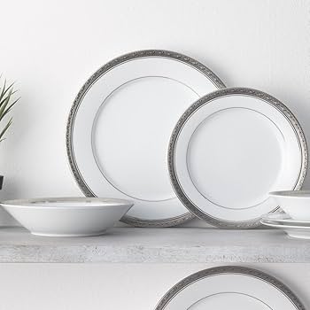最終値下げ‼️2428 Noritake Crestwood 12枚セット Amazon.com | Noritake Crestwood Platinum 12-Piece Dinneware